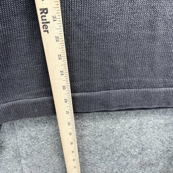 J Crew Sweater Men Medium Gray Pullover Crewneck Casual Fleece Cotton Knitted - Picture 7 of 11